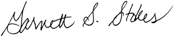 Signature: Garnett S. Stokes