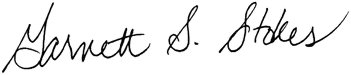 Signature: Garnett S. Stokes